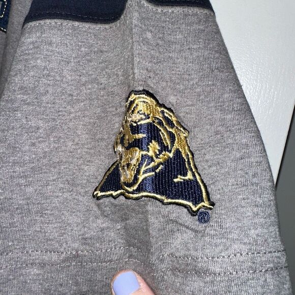 University of Pittsburgh (PITT) Embroidered Oversized Tee Gray Blue Unisex Large - Picture 3 of 10